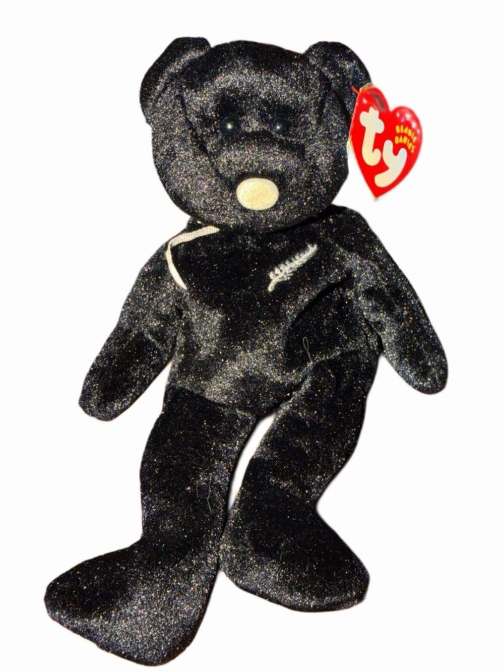 TY Beanie Baby Ferny the Bear Black Vintage Collectible Plush Tags Attached